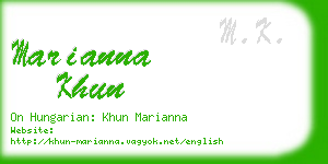 marianna khun business card